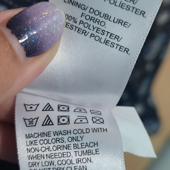 Lucky Brand Blue Long Sleeves Notch Neck Border Print Blouse - Picture 9 of 15